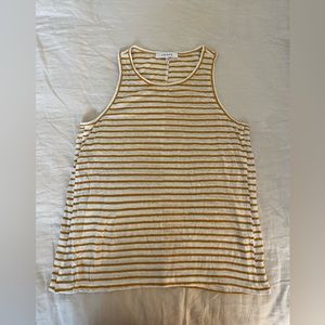 Frame linen yellow and white striped tank, great condition